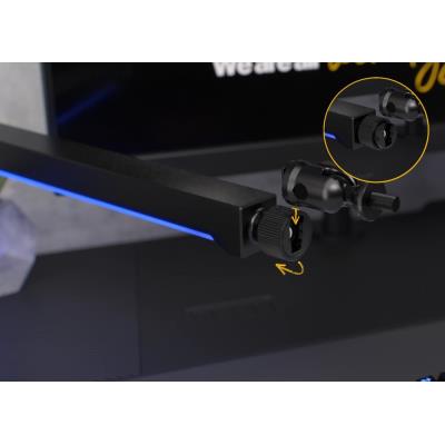 Endorfy rameno na mikrofon Broadcast Low Profile RGB Boom Arm / 360st. rotace / kulová hlava / LED osvětlení