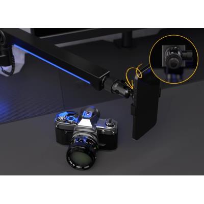 Endorfy rameno na mikrofon Broadcast Low Profile RGB Boom Arm / 360st. rotace / kulová hlava / LED osvětlení