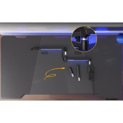 Endorfy rameno na mikrofon Broadcast Low Profile RGB Boom Arm / 360st. rotace / kulová hlava / LED osvětlení