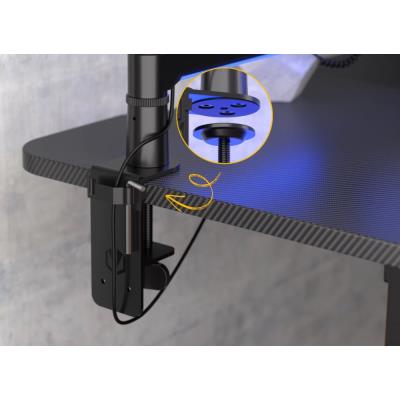 Endorfy rameno na mikrofon Broadcast Low Profile RGB Boom Arm / 360st. rotace / kulová hlava / LED osvětlení