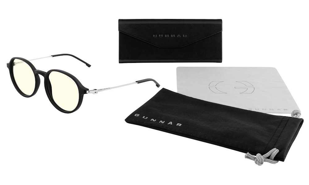 GUNNAR kancelářske/herní brýle LOOP ONYX/MERCURY  * čirá  skla  * BLF 35 *GUNNAR focus