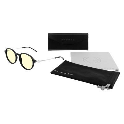 GUNNAR kancelářske/herní brýle LOOP ONYX/MERCURY  * jantarová/sluneční zatmavovací skla  * BLF 65 *GUNNAR focus