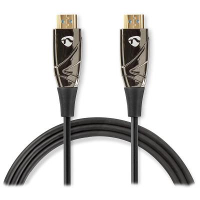 NEDIS aktivní optický High Speed HDMI 2.0 kabel s ethernetem/ 4K@60Hz/ zlacené konektory HDMI-HDMI/ černý/ BOX/ 30m
