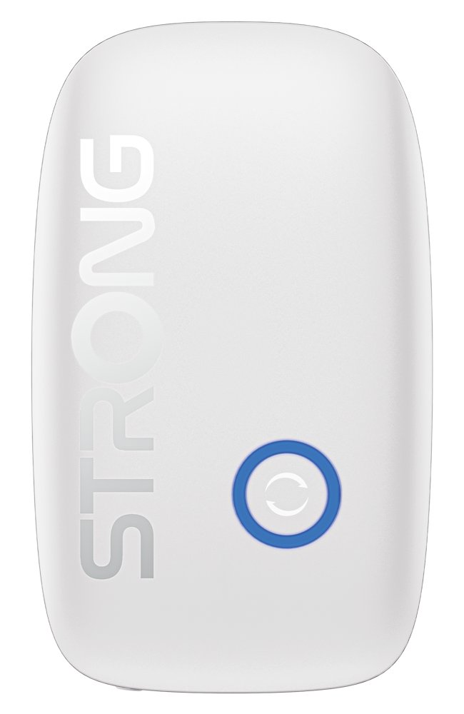 STRONG Dual Band opakovač 1200/ Wi-Fi standard 802.11a/b/g/n/ac/ 1200 Mbit/s/ 1x LAN/ 1x zásuvka/ noční světlo/ bílý