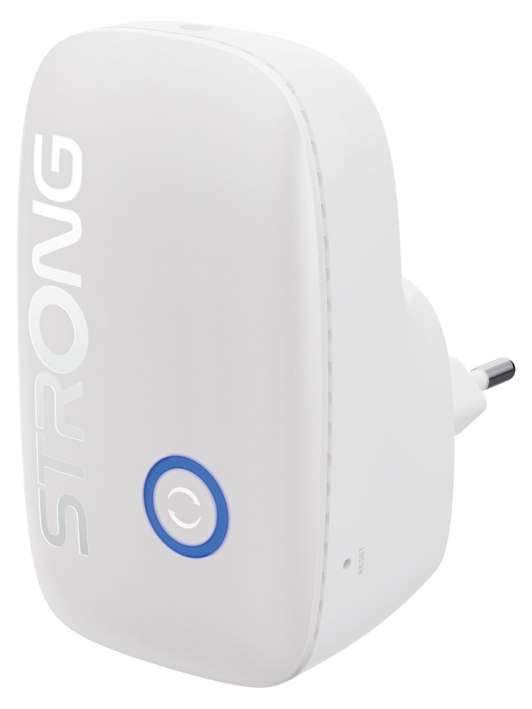 STRONG Dual Band opakovač 1200/ Wi-Fi standard 802.11a/b/g/n/ac/ 1200 Mbit/s/ 1x LAN/ 1x zásuvka/ noční světlo/ bílý