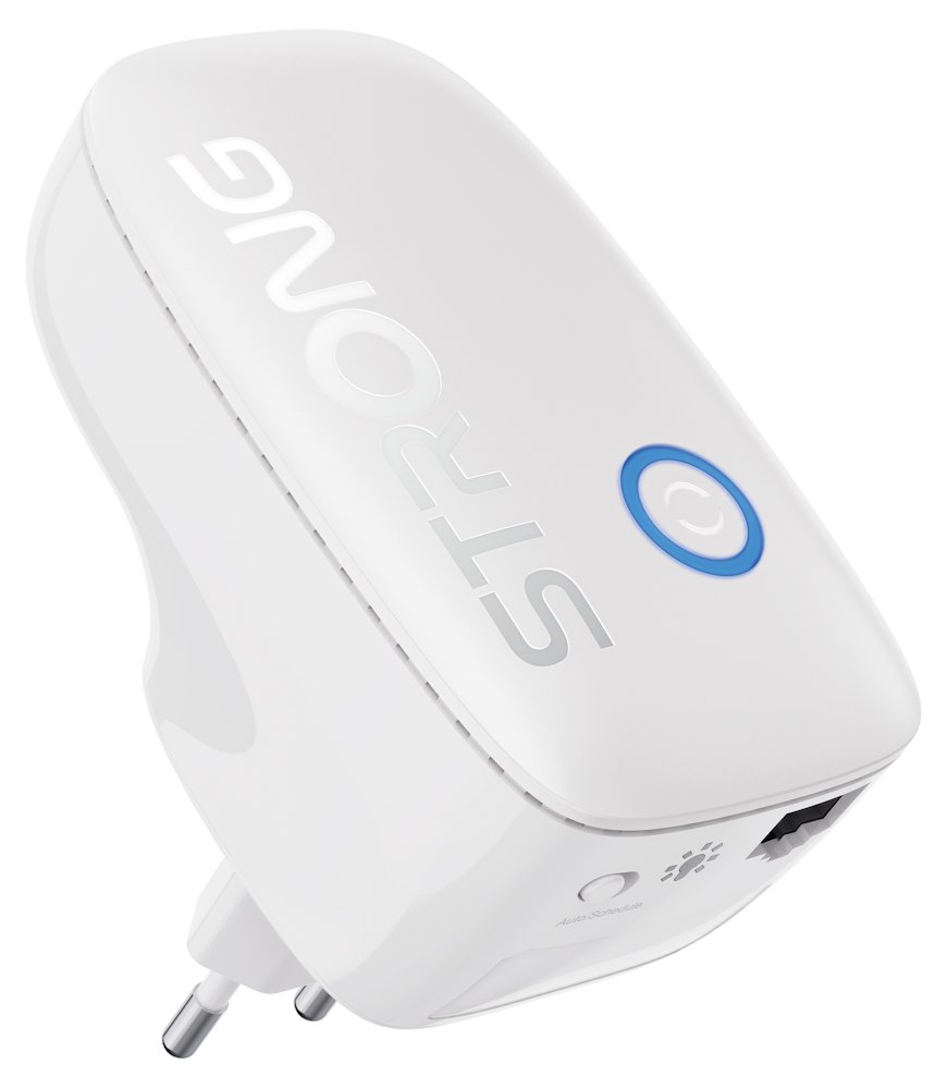 STRONG Dual Band opakovač 1200/ Wi-Fi standard 802.11a/b/g/n/ac/ 1200 Mbit/s/ 1x LAN/ 1x zásuvka/ noční světlo/ bílý