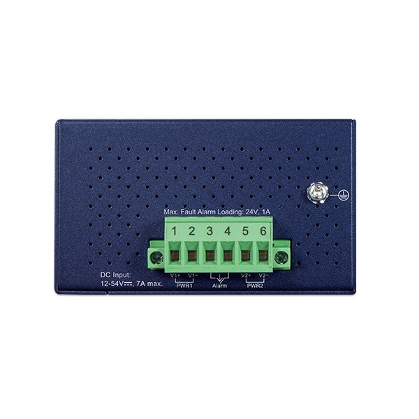 Planet IFGS-624PTF průmyslový L2 switch, 4x 10/100, 2x 1Gb SFP, 4x 802.3at PoE, -40~75°C, 12-54VDC, IP40, fanless, RING