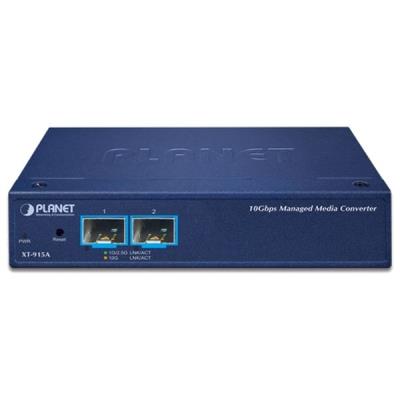 Planet XT-915A průmyslový konvertor, 2x 10G/1G Base-X SFP+, 0~50°C, DIN, SNMP