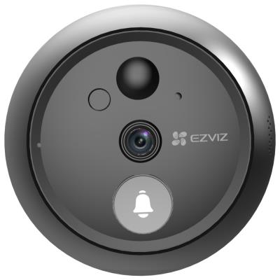 EZVIZ chytré dveřní kukátko s kamerou HP4/ Wi-Fi/ 2K/ 4,3" monitor/ napájení ze sítě a baterie/ 4600 mAh/ šedé