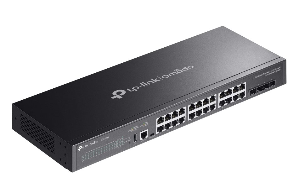 TP-Link SG5428X, Omada 24-Port Gigabit Lite L3 Switch, 24x GLAN, 4x 10GB SFP+, 1U