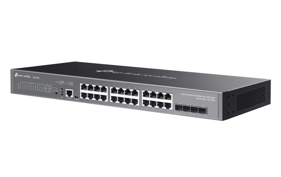TP-Link SG5428X, Omada 24-Port Gigabit Lite L3 Switch, 24x GLAN, 4x 10GB SFP+, 1U