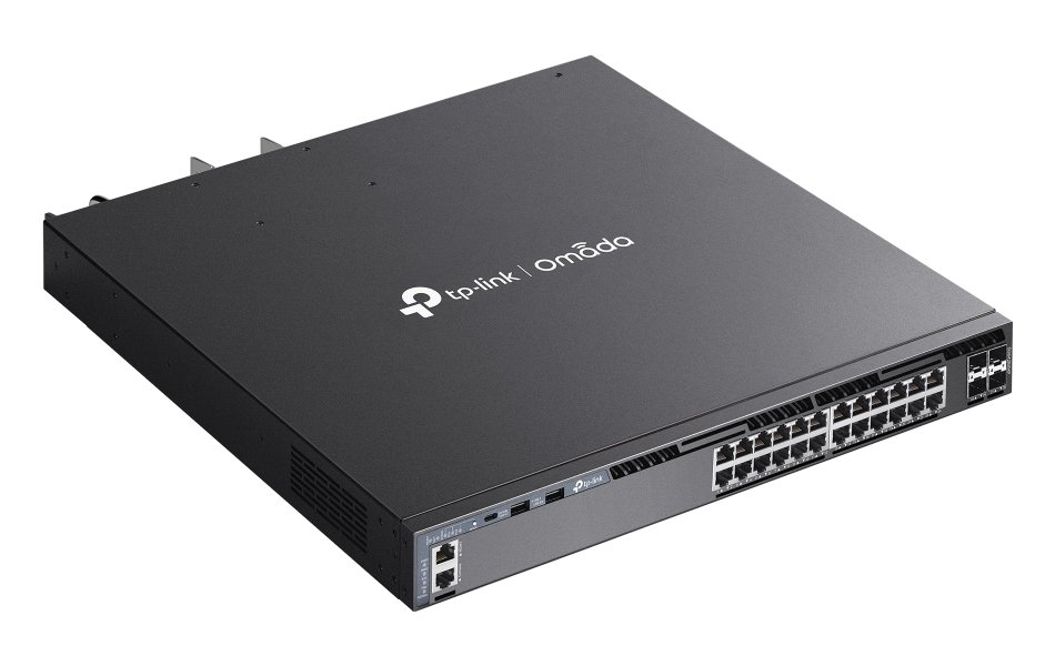 TP-Link SG6428XHP, Omada 24-Port Gigabit L3 PoE Switch, 24x GLAN PoE+, 4x 10GB SFP+, 720W PoE budget