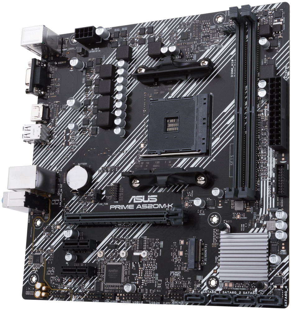 ASUS PRIME A520M-K / A520 / AM4 / 2x DIMM / M.2 / D-Sub / HDMI / mATX