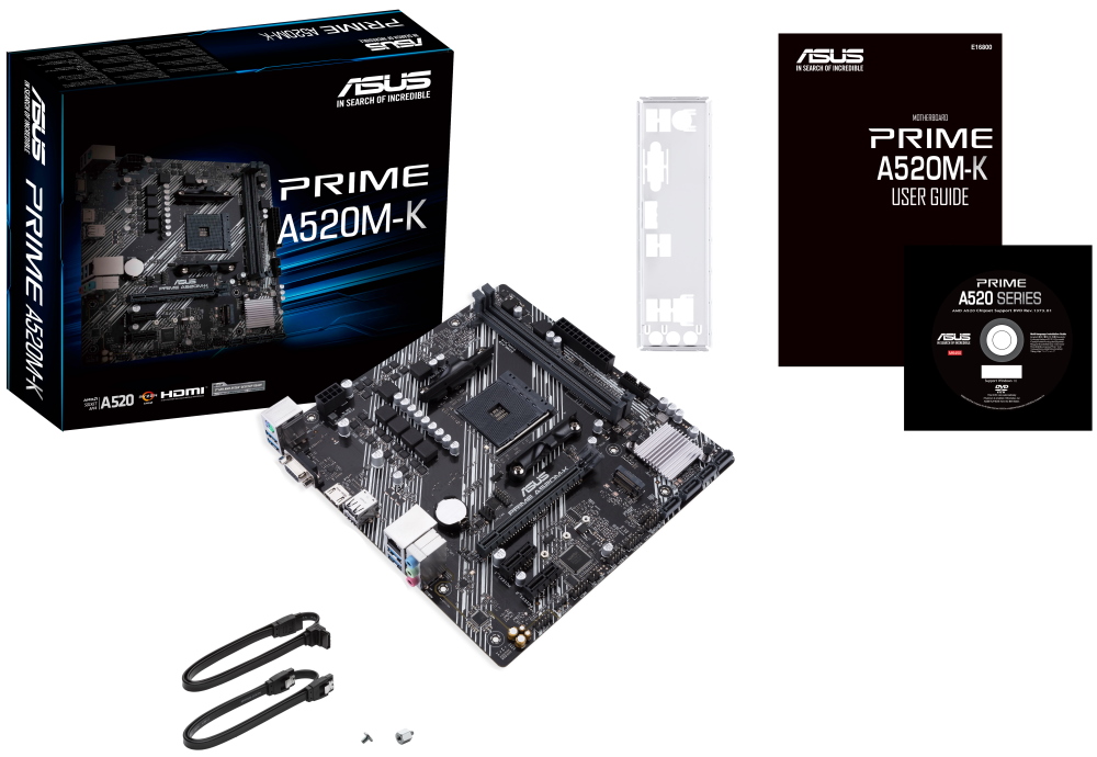 ASUS PRIME A520M-K / A520 / AM4 / 2x DIMM / M.2 / D-Sub / HDMI / mATX