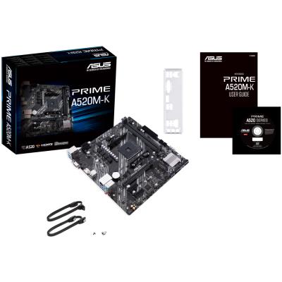 ASUS PRIME A520M-K / A520 / AM4 / 2x DIMM / M.2 / D-Sub / HDMI / mATX