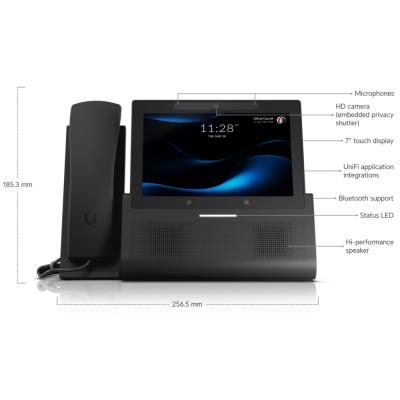 Ubiquiti UniFi Phone G3 Touch Enterprise - IP telefon, 7" dotykový displej, 5Mpx kamera, Wi-Fi, Bluetooth, PoE+