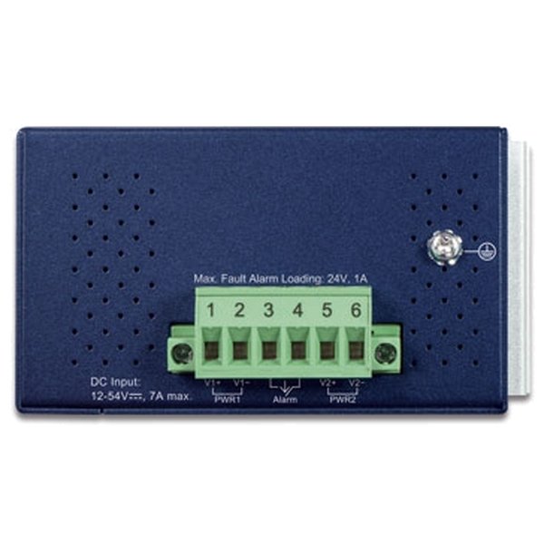 Planet IXT-900-2X1PD průmyslový konvertor 1x 10G Base-T PoE PD / 2x SFP+ 10GBase-X, IP40,-40~75°C, dual power, SNMP