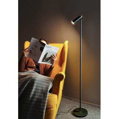IMMAX LED podlahová lampa TIT/ 6W/ DC 12V/0,5A/ 100-240 VAC/ 400lm/ CCT/ černá se zlatými prvky