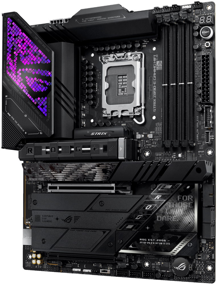 ASUS ROG STRIX Z890-E GAMING WIFI / Z890 / LGA1851 / 4x DDR5 / 7x M.2 / DP / HDMI / Wi-Fi / ATX