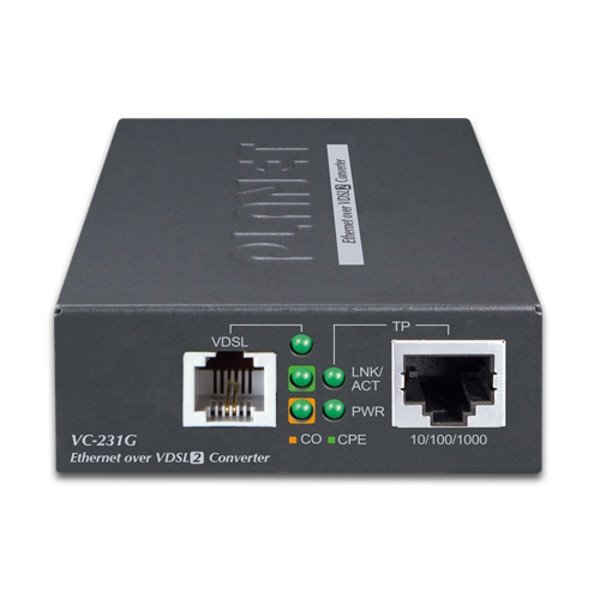 Planet VC-231G v2, Ethernet VDSL2 konvertor, 1000Base-T, master/slave, profil 30a/35b, G.993.5 Vectoring, G.INP