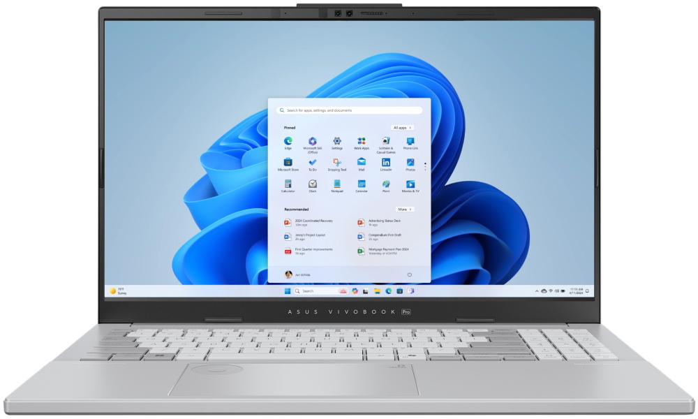 ASUS Vivobook Pro/ Core Ultra 9 285H/ 24GB/ 2 TB SSD/ RTX 4050 6GB/ 15,6"3K,120Hz,matný/ W11P/ stříbrný