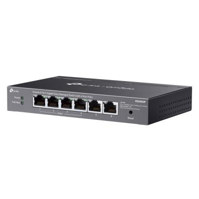 TP-Link ES206GP, Omada 6-Port Gigabit Easy Managed Switch, 2x GLAN, 4x GLAN PoE+, 65W PoE budget