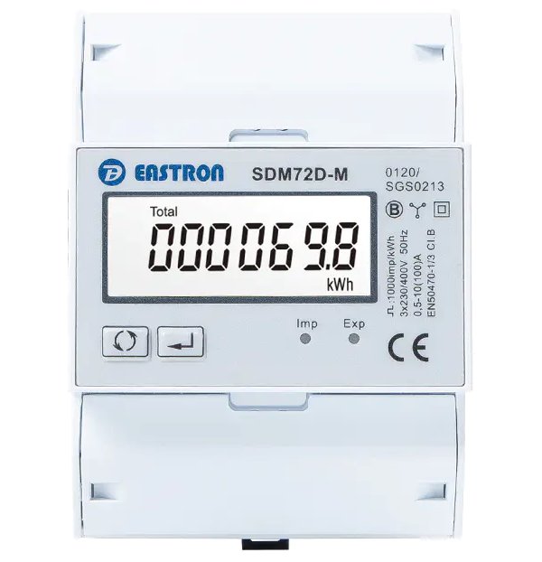Eastron SDM72D-MID, multifunkční elektroměr, třífázový, 100A
