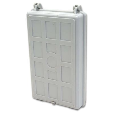 XtendLan plastový rozvaděč pro 24 svarů, 24 pigtailů, 2 kabelové porty, odklopná dvířka