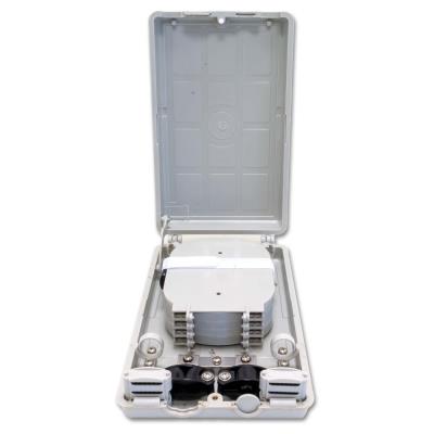 XtendLan plastový rozvaděč pro 24 svarů, 24 pigtailů, 2 kabelové porty, odklopná dvířka