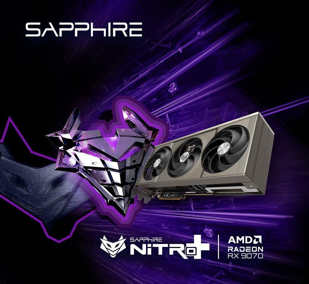 SAPPHIRE NITRO+ AMD RADEON RX 9070 GAMING OC 16GB / 2x HDMI / 2x DP