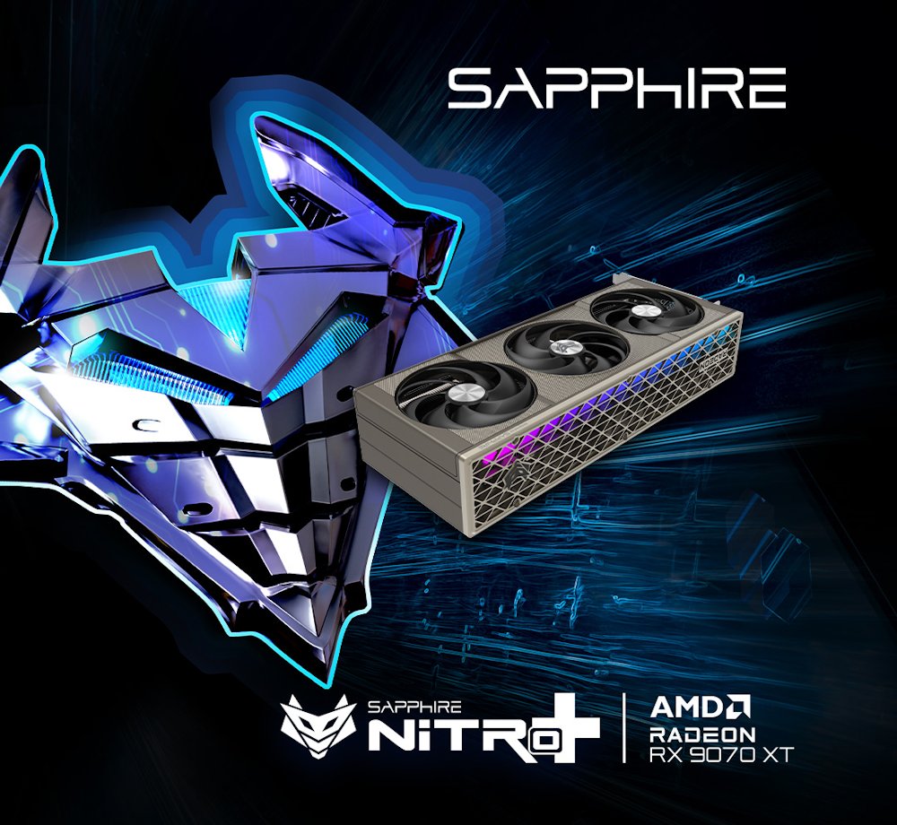 SAPPHIRE NITRO+ AMD RADEON RX 9070 XT GAMING OC 16GB / 2x HDMI / 2x DP