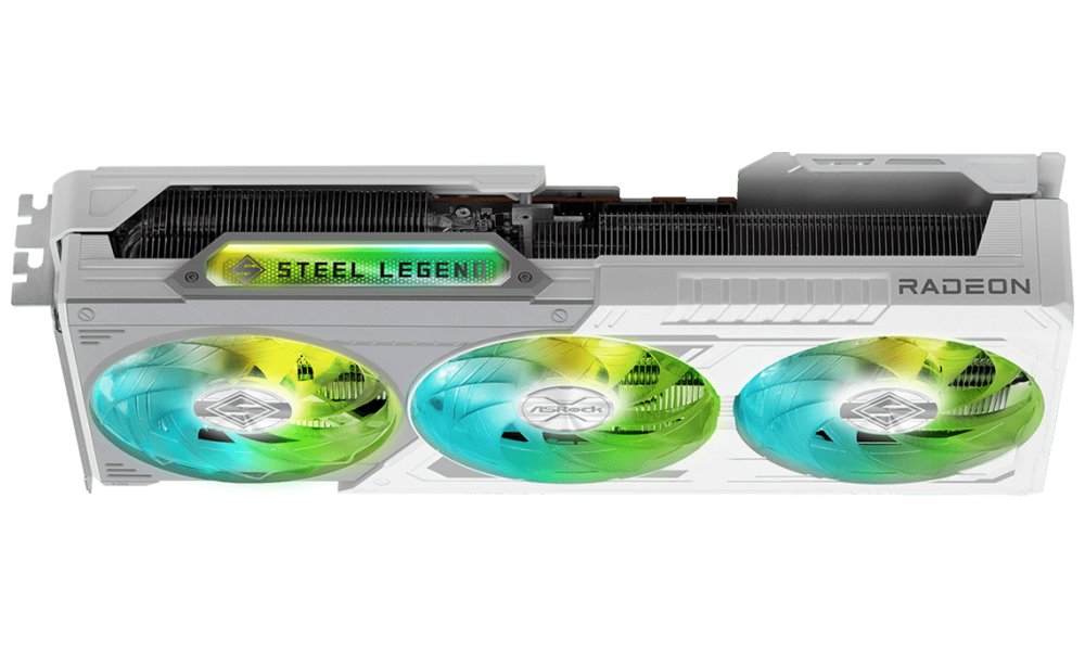 ASROCK AMD Radeon RX 9070 XT Steel Legend 16GB / 16GB GDDR6 / PCI-E / HDMI / 3x DP / Bílá