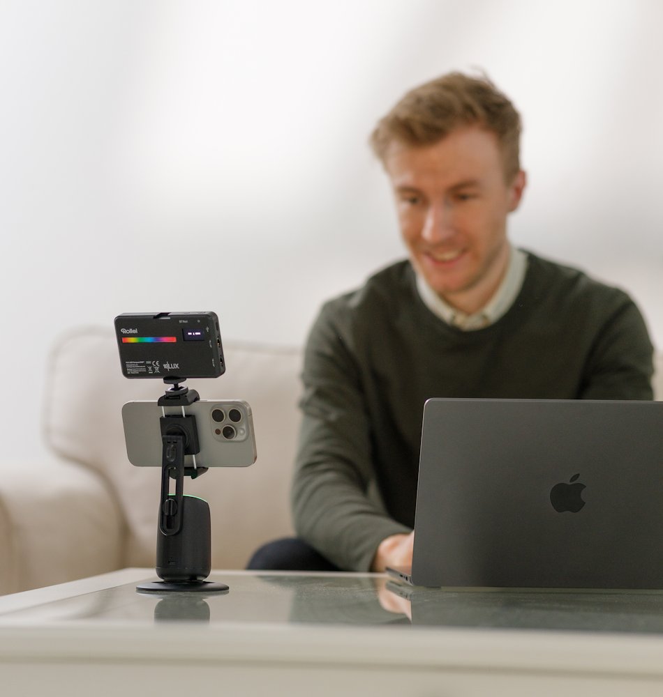 Rollei Stativ Easy Creator Desktop/ 23158/ AI Tracking: Inteligentní rozpoznávání obličeje