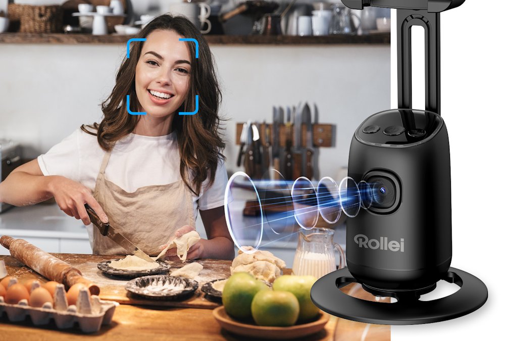 Rollei Stativ Easy Creator Desktop/ 23158/ AI Tracking: Inteligentní rozpoznávání obličeje