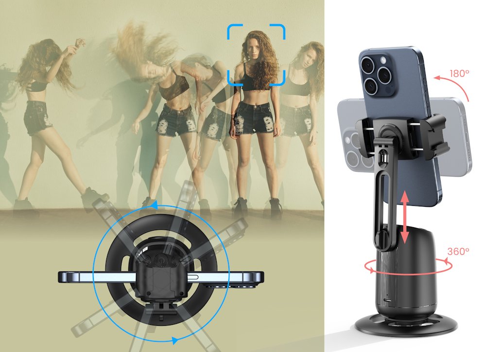 Rollei Stativ Easy Creator Desktop/ 23158/ AI Tracking: Inteligentní rozpoznávání obličeje