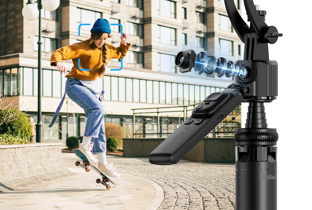 Rollei Stativ Easy Creator Quadpod/ 23152/ AI Tracking: Inteligentní rozpoznávání obličeje