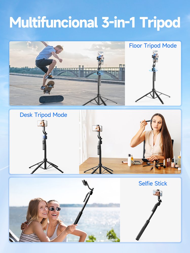 Rollei Stativ Easy Creator Quadpod/ 23152/ AI Tracking: Inteligentní rozpoznávání obličeje