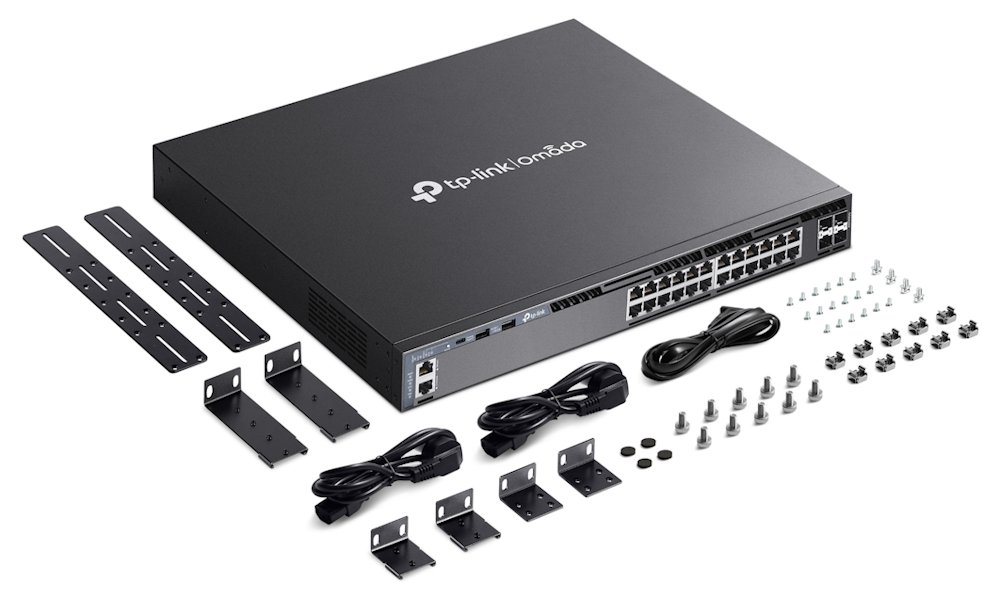 TP-Link SG6428X, Omada 24-Port Gigabit L3 Switch, 24x GLAN, 4x 10GB SFP+, 2x USB, 1U