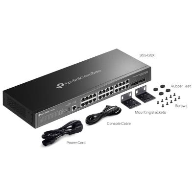 TP-Link SG5428X, Omada 24-Port Gigabit Lite L3 Switch, 24x GLAN, 4x 10GB SFP+, 1U
