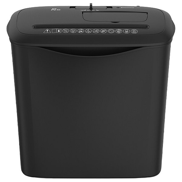 AT skartovač AT-6S/ řez 6 mm/ pracovní šíře 220 mm/ kapacita 10 listů/ objem koše 13 l/ stupeň utajení P1/ černý