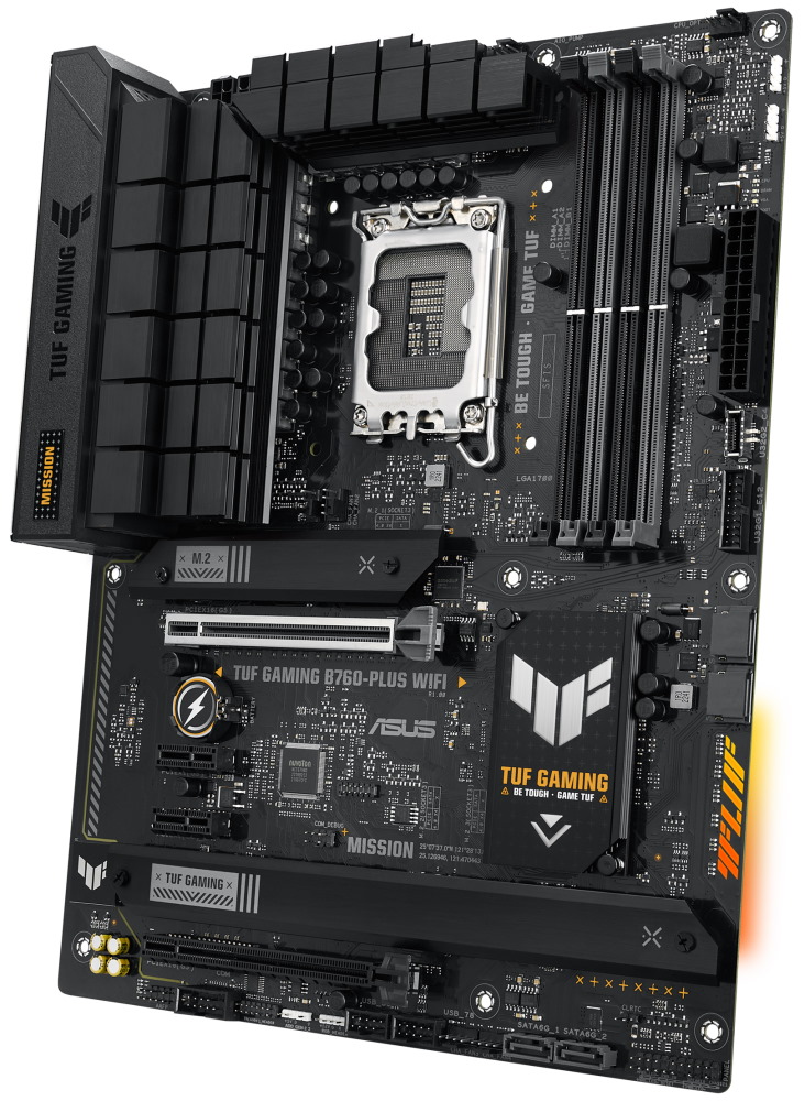 ASUS TUF GAMING B760-PLUS WIFI / Intel B760 / LGA1700 / 4x DDR5 / 3x M.2 / DP / HDMI / 1x USB-C / Wi-Fi / ATX