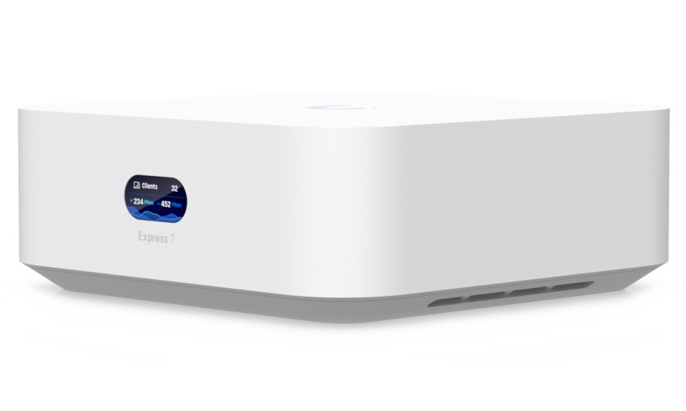Ubiquiti UniFi Express 7 - Router/AP, 2,4/5/6GHz, Wi-Fi 7, až 10,7 Gbps, UniFi Network OS, IDS/IPS, 1x 2.5GbE, 1x 10GbE