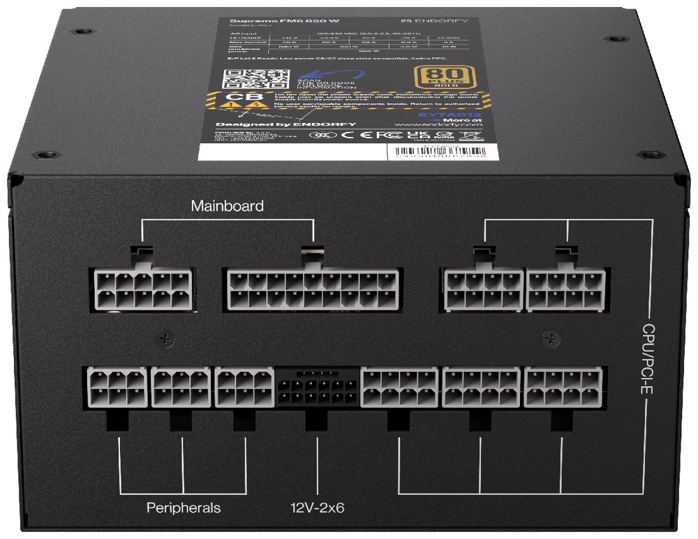 Endorfy zdroj Supremo FM6 Gold 850W / ATX3.1 / 120mm / modulární / 80 Plus Gold