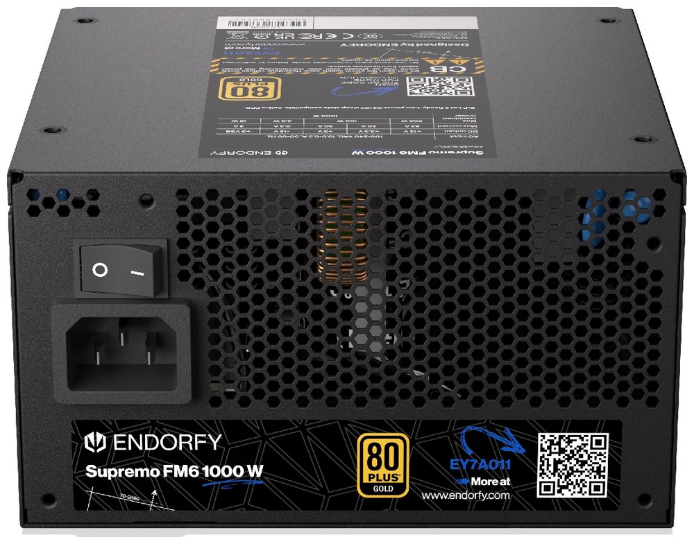 Endorfy zdroj Supremo FM6 Gold 1000W / ATX3.1 / 120mm / modulární / 80 Plus Gold