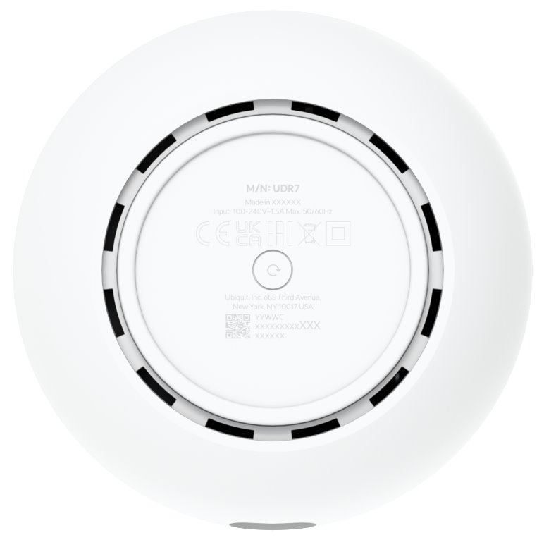 Ubiquiti UniFi Dream Router 7  - Router, 2,4/5/6GHz, Wi-Fi 7, Full UniFi OS, IDS/IPS, 4x 2.5GbE, 1x SFP+, 1x PoE(15W)