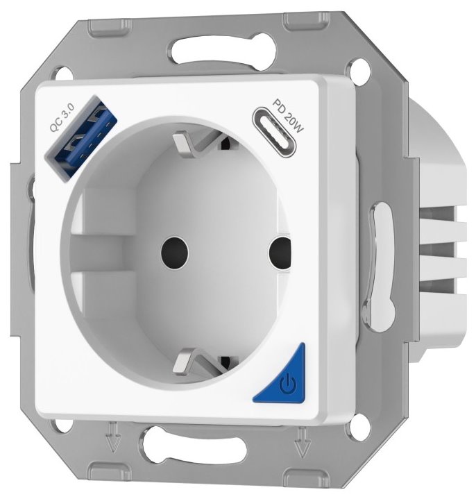 IMMAX NEO SMART chytrá vnitřní zásuvka bez kolíku (typ F)/ 16A/ 1x USB/ 1x USB-C/ PD 20W/ Zigbee/ LIDL/ TUYA