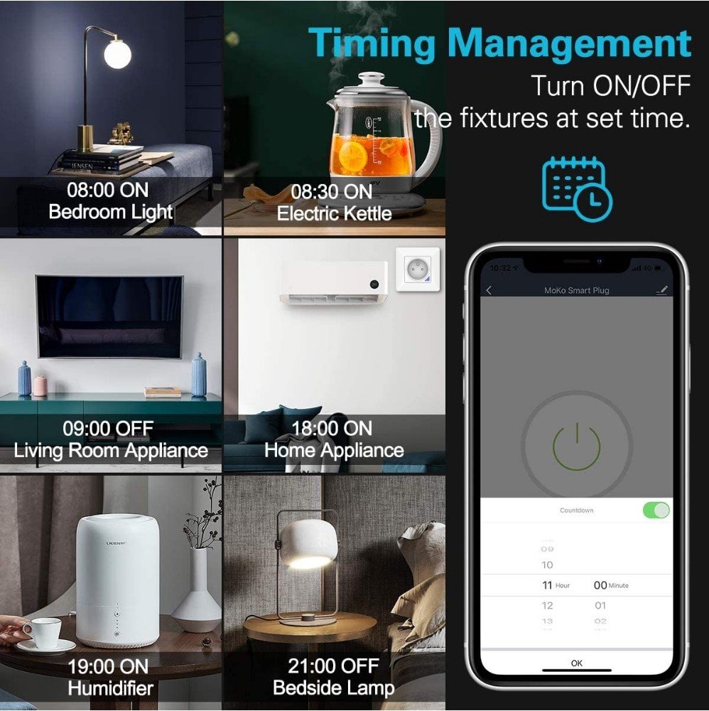 IMMAX NEO SMART chytrá vnitřní zásuvka s kolíkem (typ E)/ 16A/ 1x USB/ 1x USB-C/ PD 20W/ Zigbee/ LIDL/ TUYA