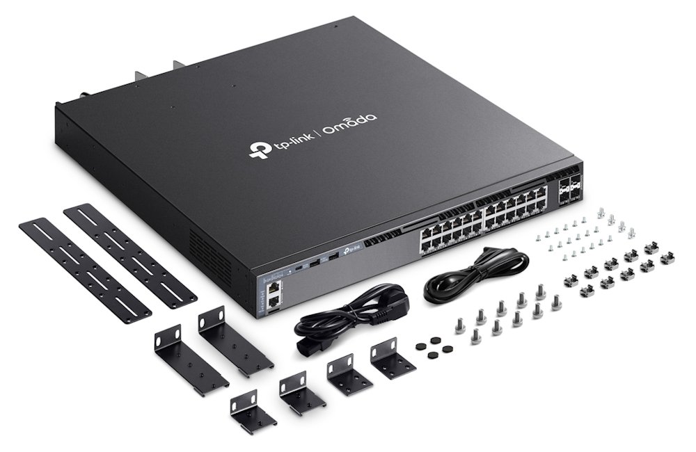 TP-Link SG6428XHP, Omada 24-Port Gigabit L3 PoE Switch, 24x GLAN PoE+, 4x 10GB SFP+, 720W PoE budget