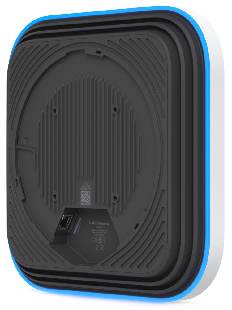 Ubiquiti UniFi E7 - Enterprise Wi-Fi 7 AP, 2.4/5/6GHz, až 20.8Gbps, 1x 10GbE, 1x GbE, vnitřní, PoE++ (bez PoE inj.)
