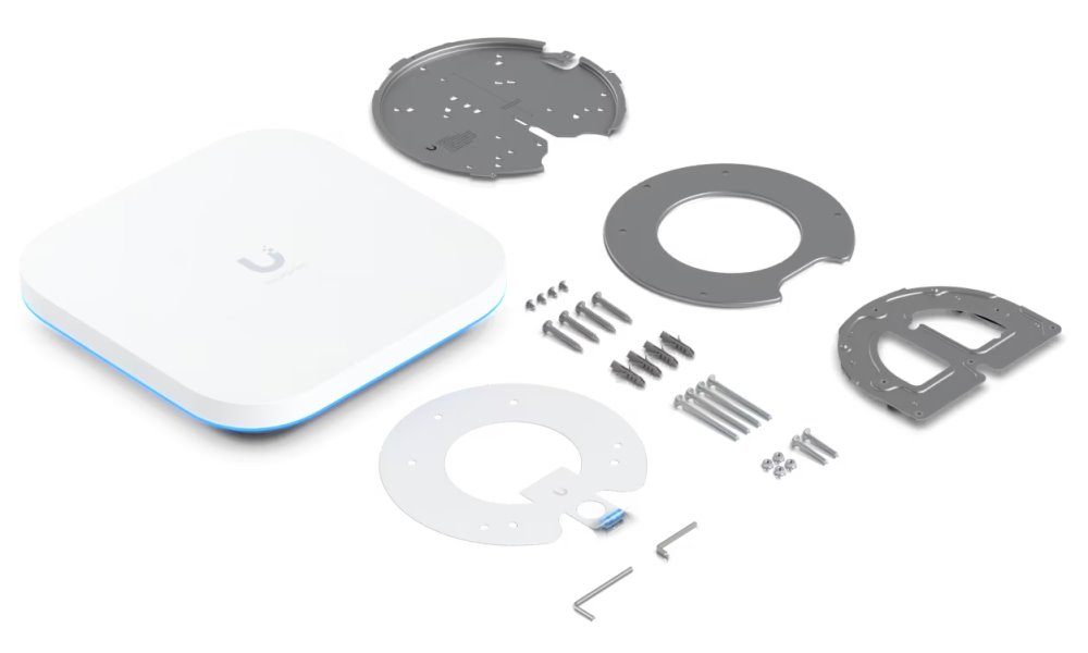 Ubiquiti UniFi E7 - Enterprise Wi-Fi 7 AP, 2.4/5/6GHz, až 20.8Gbps, 1x 10GbE, 1x GbE, vnitřní, PoE++ (bez PoE inj.)